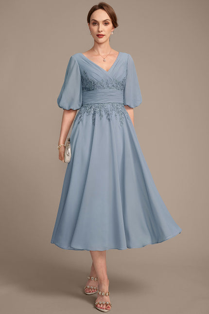 Robe Portefeuille Chiffon Céleste