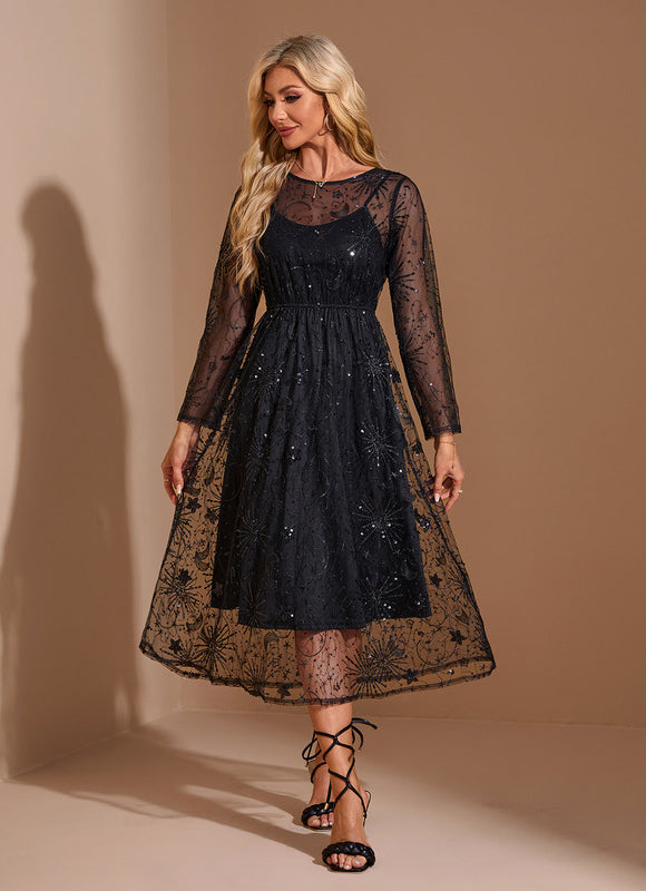 Robe Portefeuille Noire Transparente - gallery 6