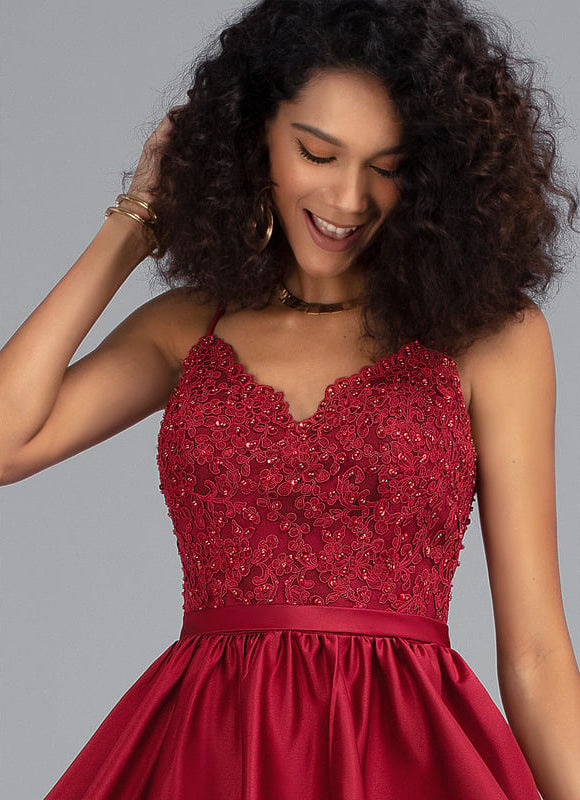 Robe Portefeuille Satinée Rubis - gallery 2