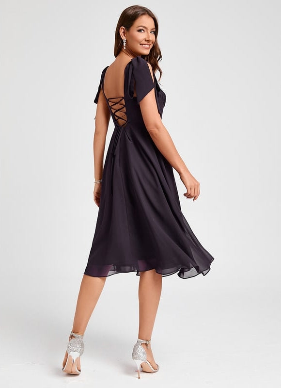 Robe Portefeuille Satinée Nuit - gallery 2