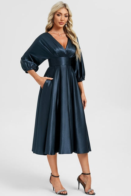 Robe Portefeuille Satinée Élégance - gallery 5