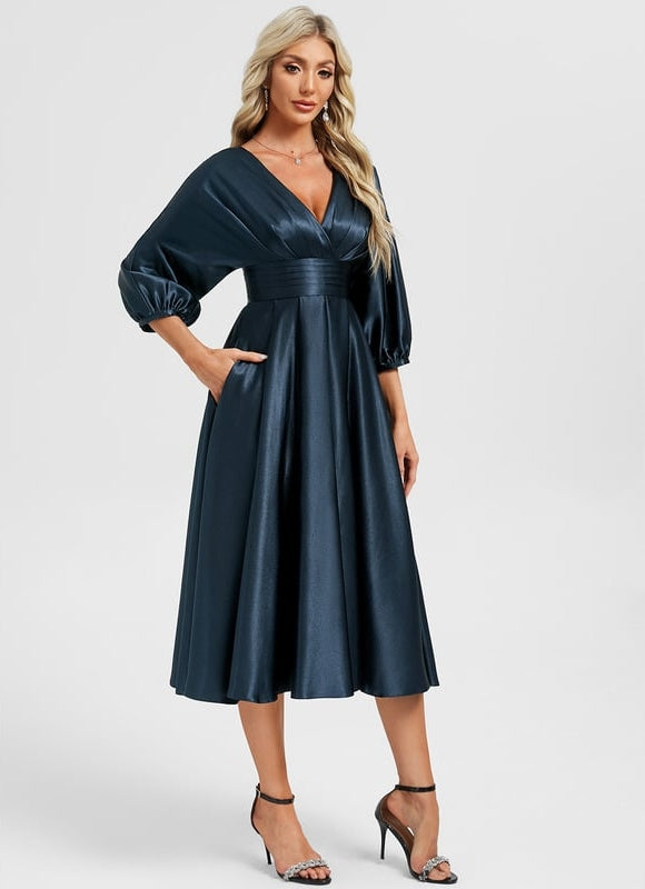 Robe Portefeuille Satinée Élégance - gallery 5