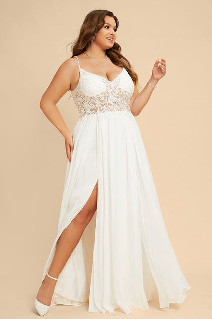 Robe Portefeuille Éthérée Blanche - gallery 8