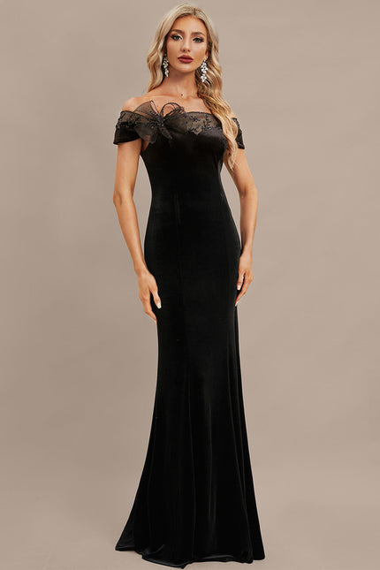 Robe Portefeuille Élégance Noire Florale - gallery 3