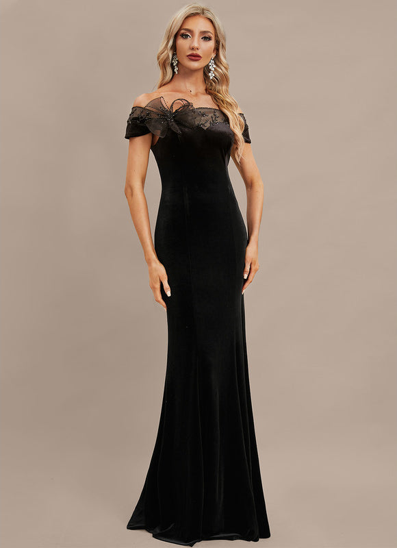 Robe Portefeuille Élégance Noire Florale - gallery 3