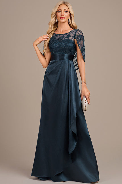 Robe Portefeuille Satin Émeraude