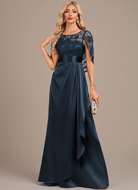 Robe Portefeuille Satin Émeraude